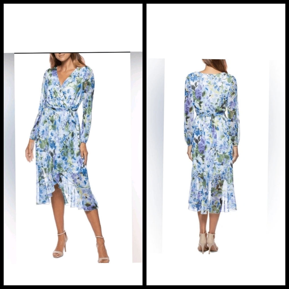 Marina Flower Summer Evening Dress Size 14